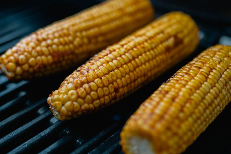 Wings over Grilled Corn on the Cob side dish