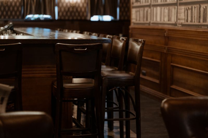 Wings over bar counter and seating area