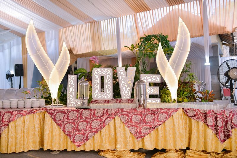 Wings over private catering event setup